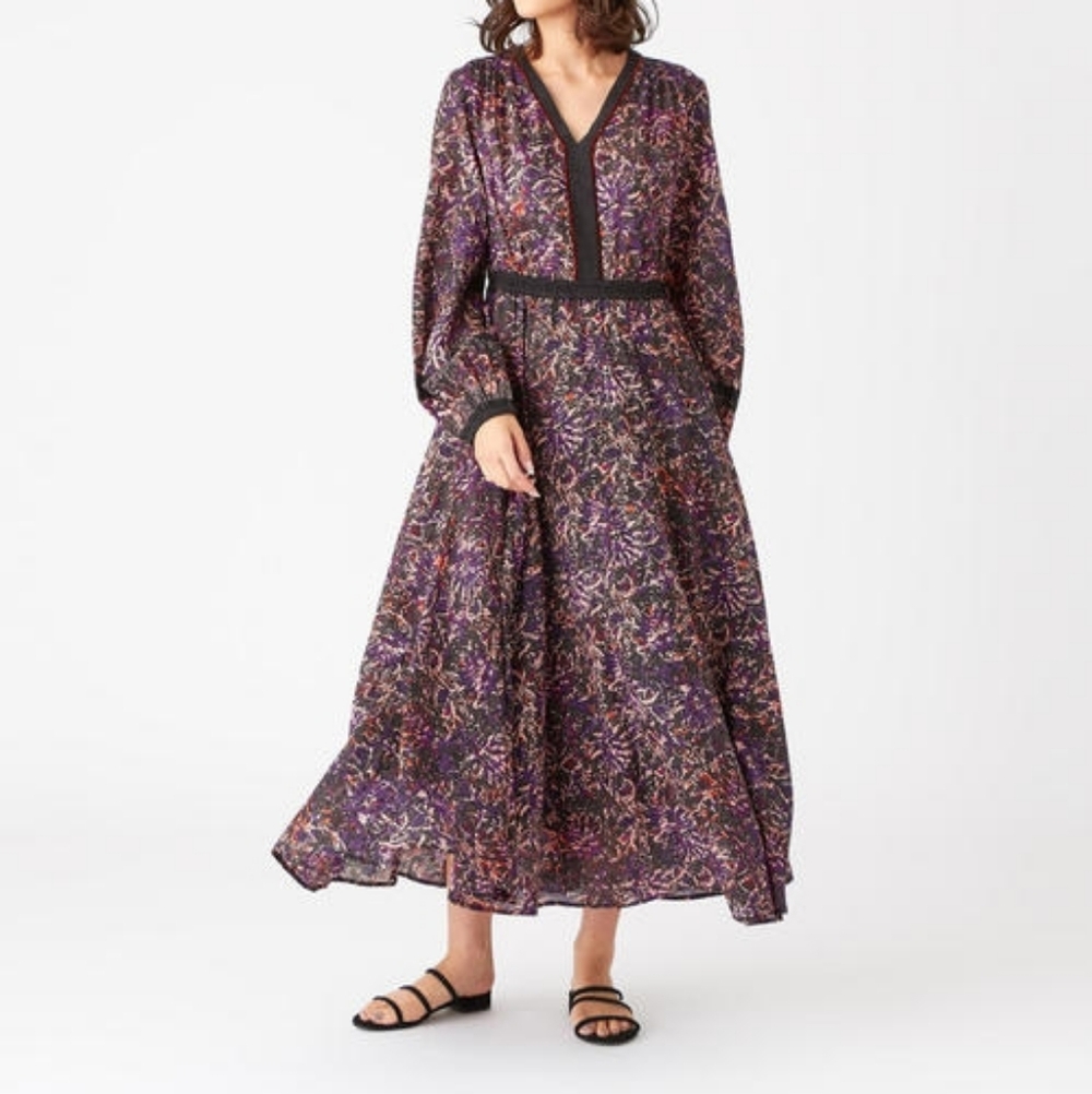 ne quittez pas Anthropologie Women's Size Small Ethic Gather Dress New Tags